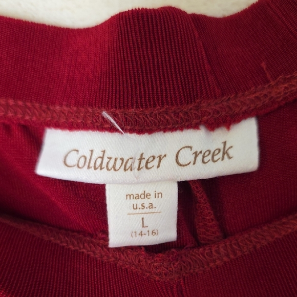 Coldwater Creek Burgundy Pants Made in USA - Picture 4 of 10